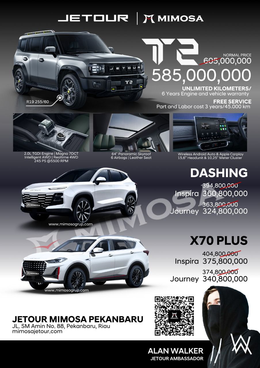 Pricelist Jetour Pekanbaru